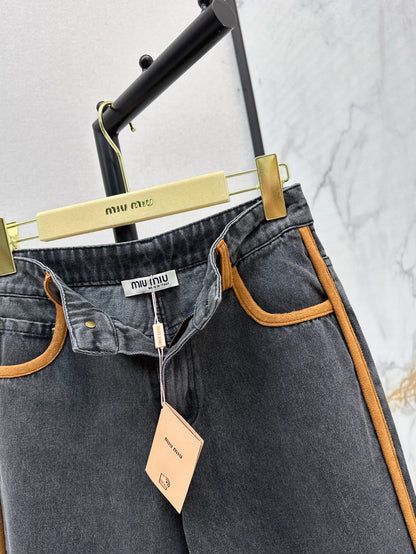 M 25ss embroidered jeans