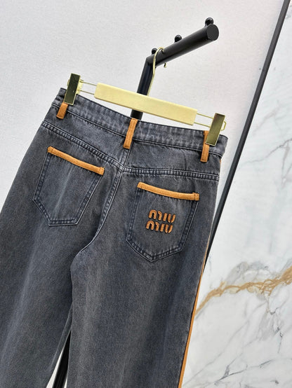 M 25ss embroidered jeans