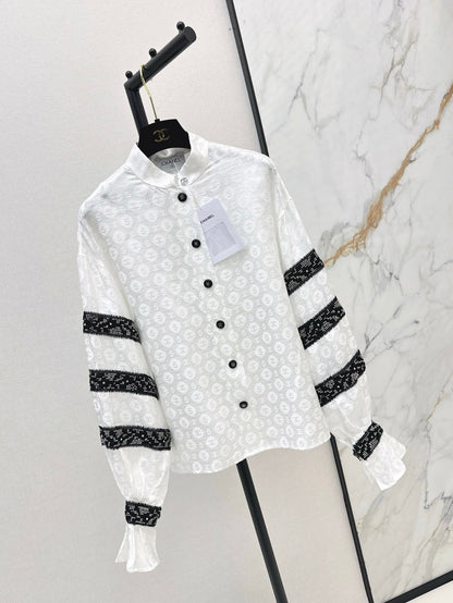 25ss Silk jacquard shirt