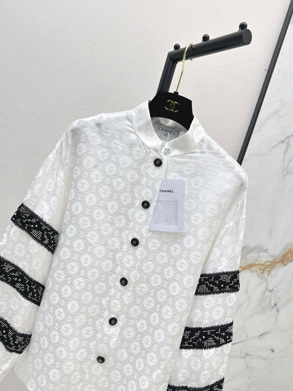 25ss Silk jacquard shirt
