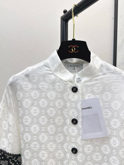 25ss Silk jacquard shirt