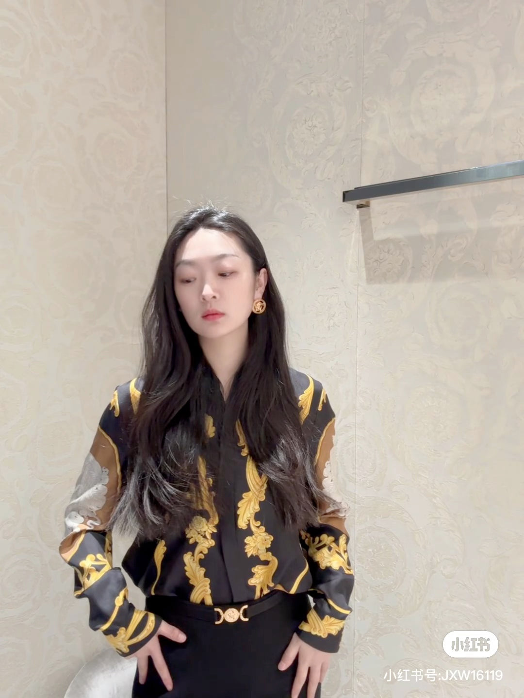 25ss printed silk shirt