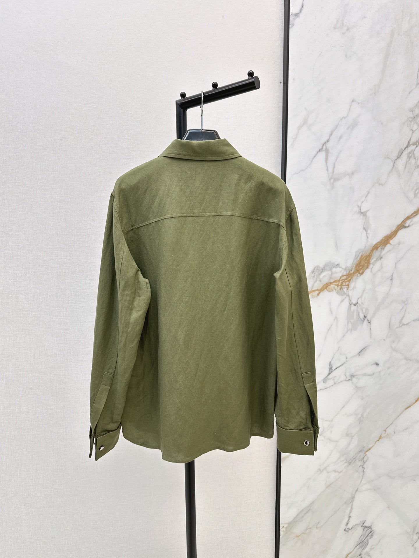 Sa 25ss embroidered linen shirt