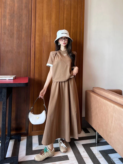 P 25ss tee skirt suit