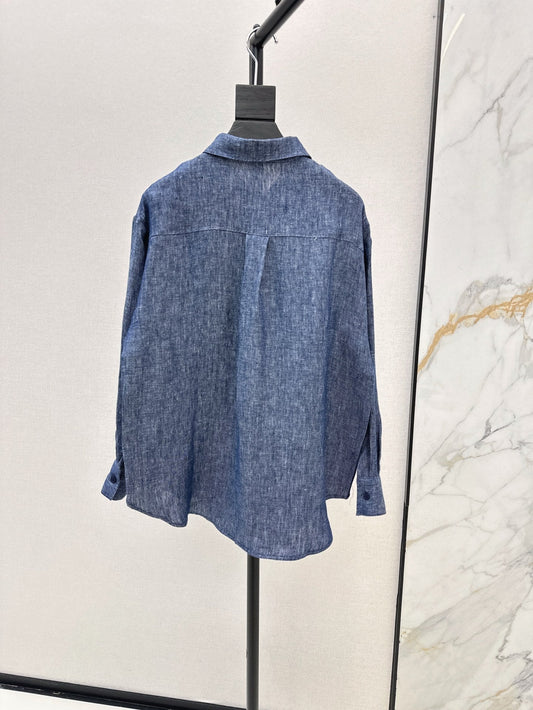 25ss linen embroidered shirt