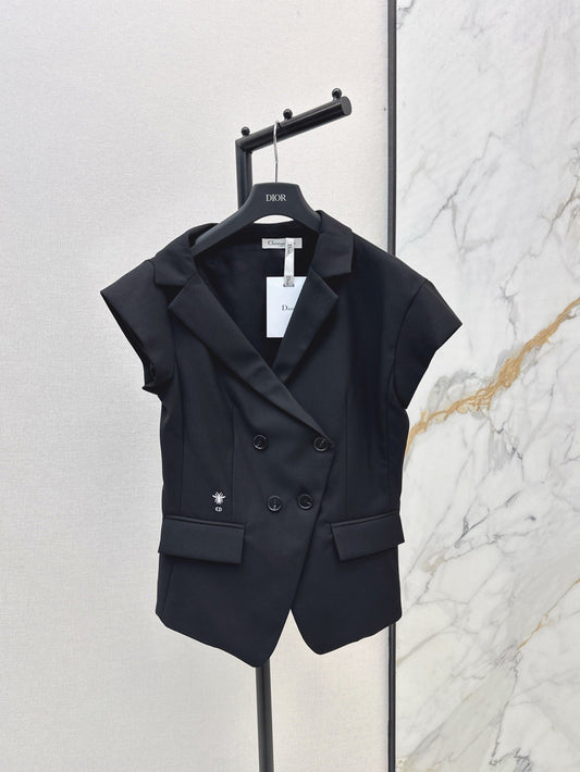 25ss slant collar vest