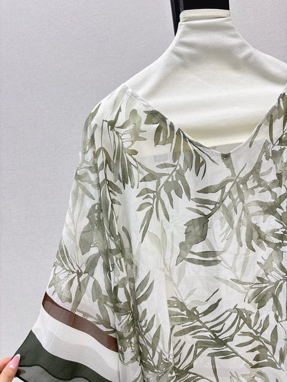 25ss silk Cape top
