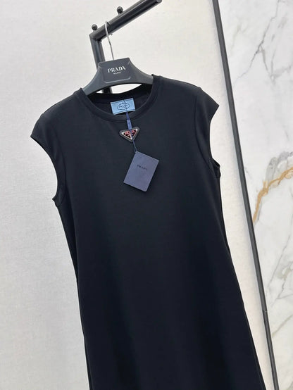 Triangle-Embellished Shift Dress