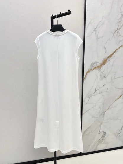 Triangle-Embellished Shift Dress