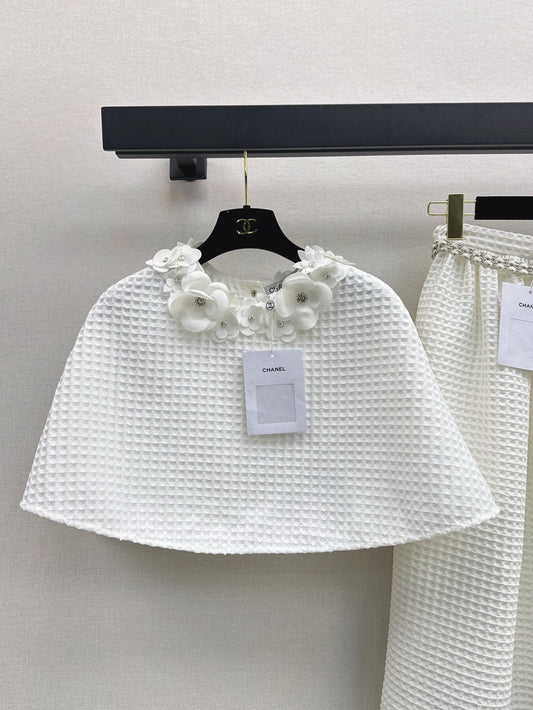 25ss woven cape top