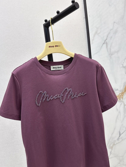 25ss beaded t-shirt