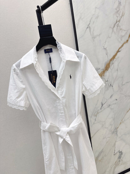 25ss lace shirt dress