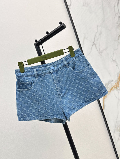 25ss jacquard denim short