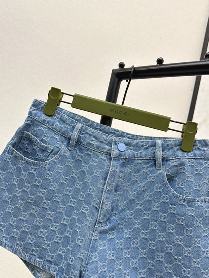 25ss jacquard denim short