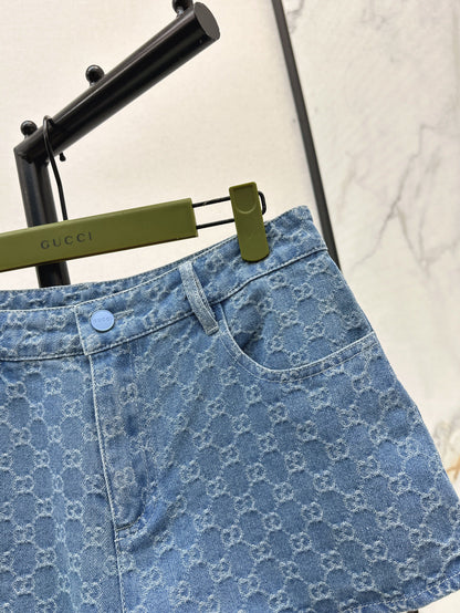 25ss jacquard denim short