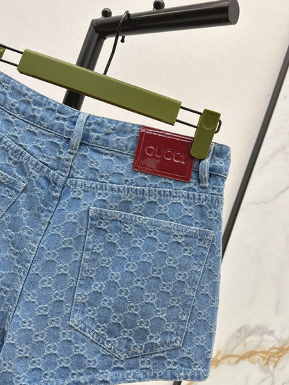 25ss jacquard denim short
