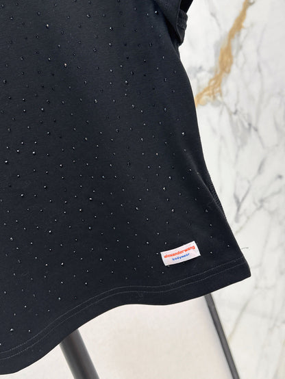 25ss rhinestone t-shirt