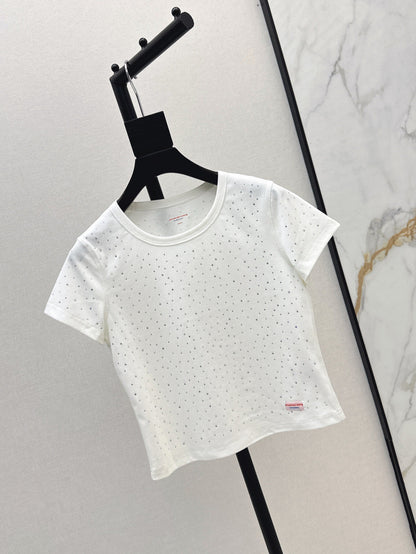 25ss rhinestone t-shirt