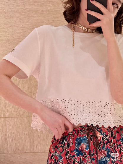 25ss embroidered t-shirt