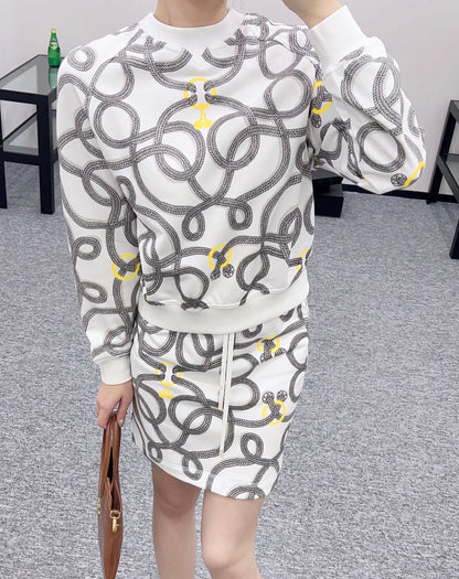 new products Sweater skirt set