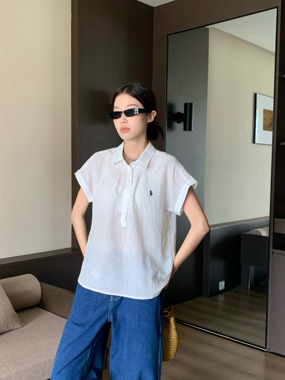 25ss Linen polo shirt