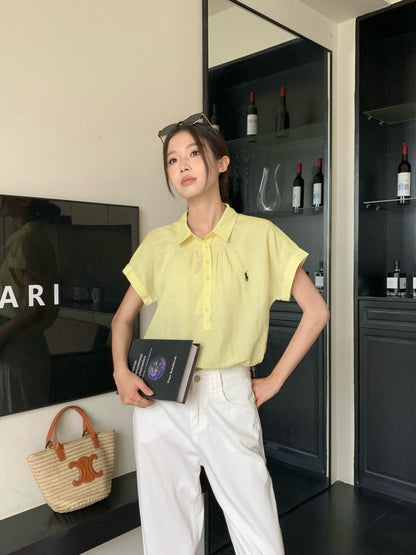25ss Linen polo shirt