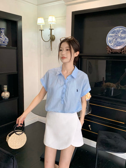 25ss linen polo shirt