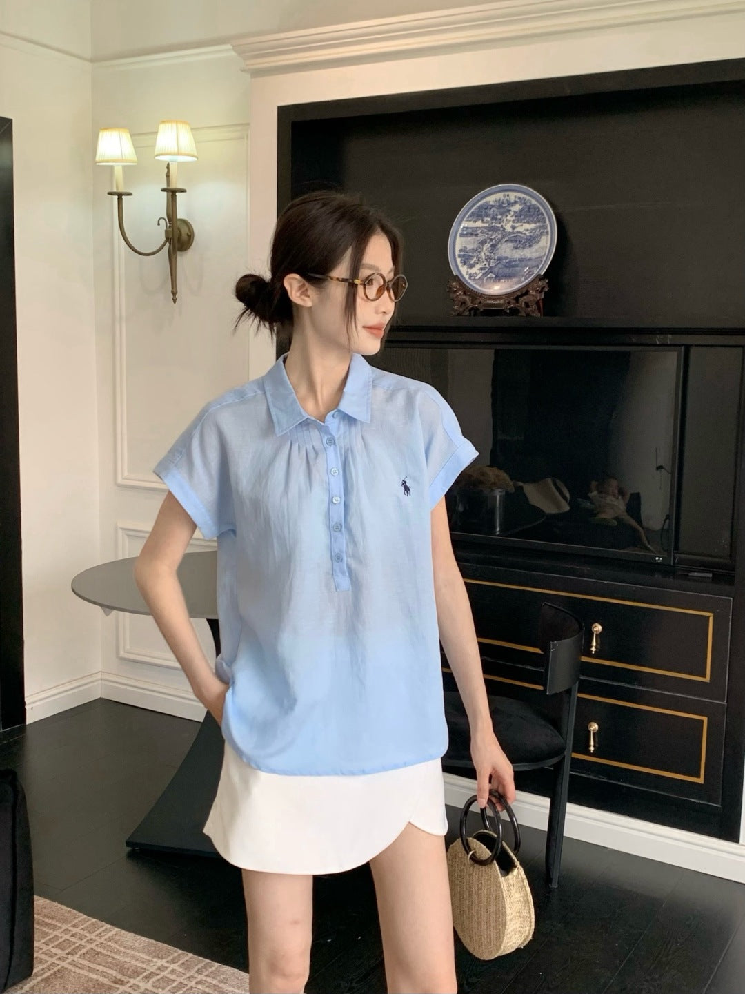 25ss linen polo shirt