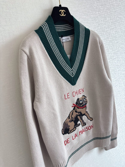 25FW V-neck sweater