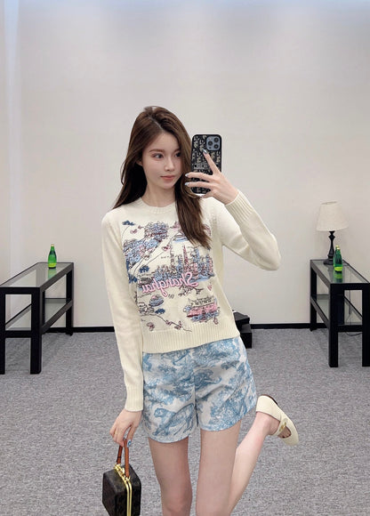 ♥2025 new products Embroidered sweater