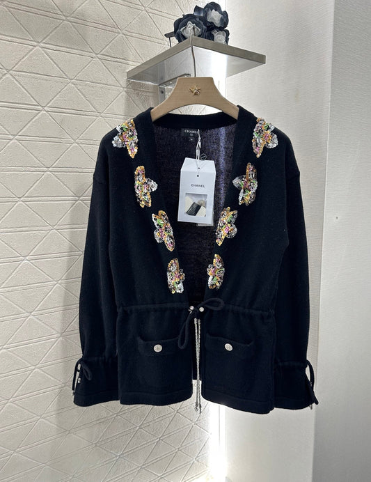 ♥2025 new product Beaded knitted cardigan
