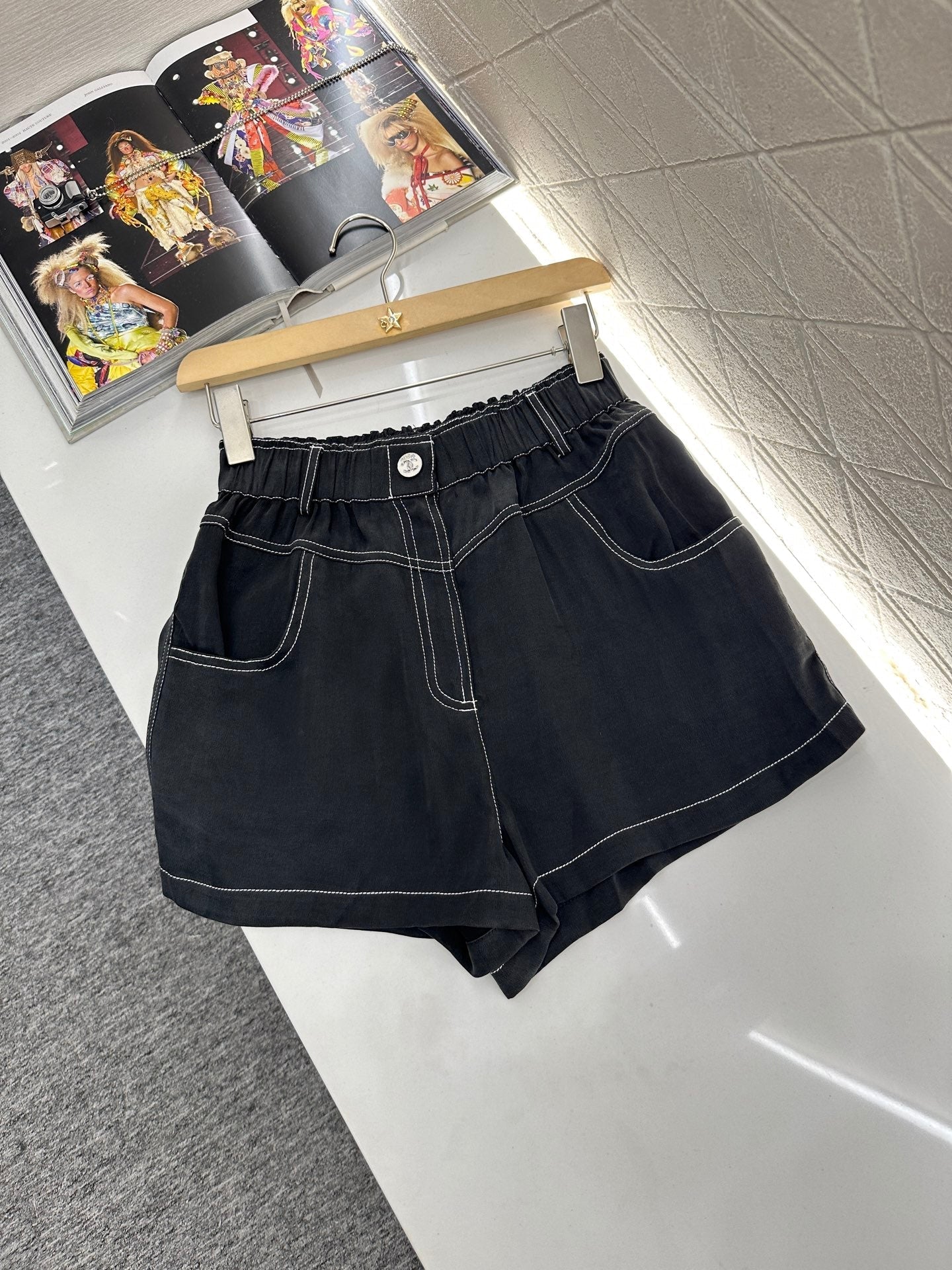 2025 new product Double C vest shorts set