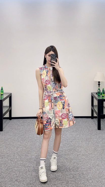 2025 new product Denim vest skirt