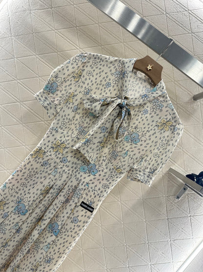 2025 new product Floral retro dress