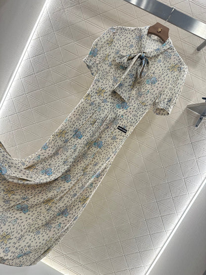 2025 new product Floral retro dress