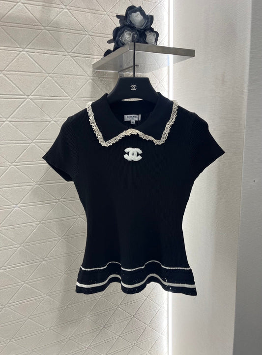 25 new product Hollow knitted short sleeves