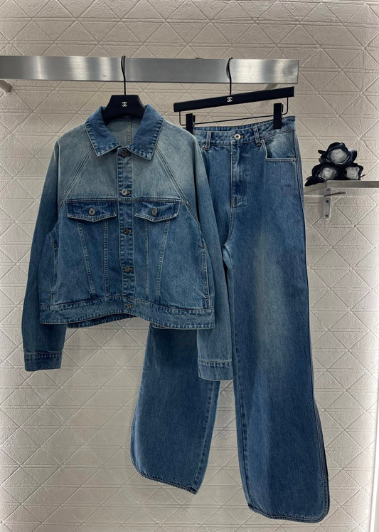 25 new products Denim jacket and trousers set