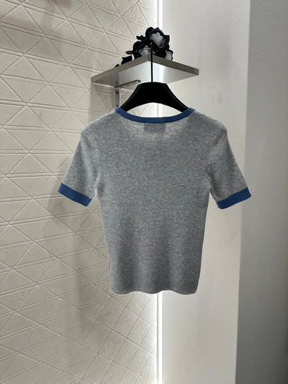 25 new product Embroidered knitted short sleeves