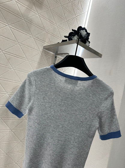 25 new product Embroidered knitted short sleeves
