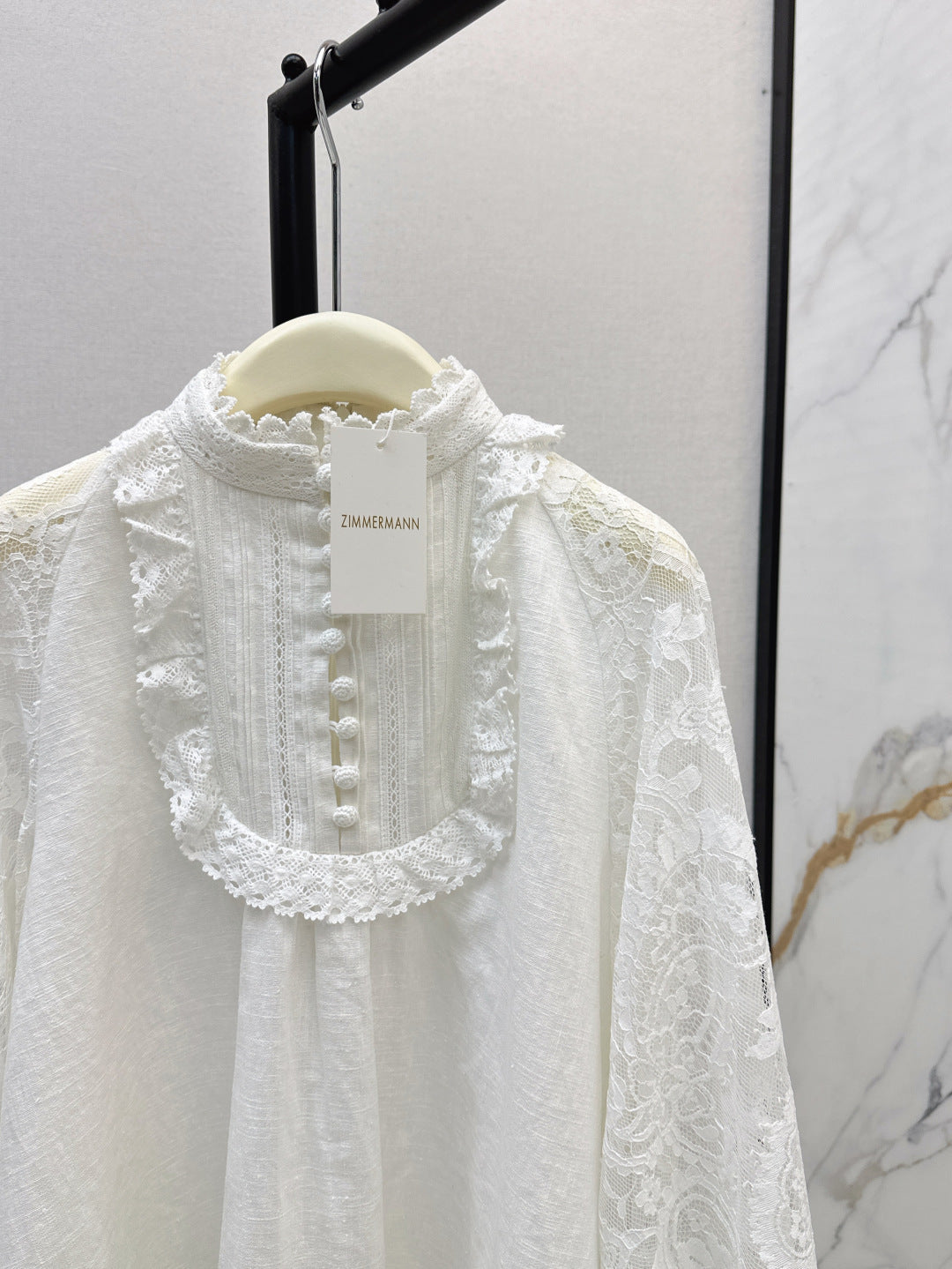 25ss lace lInen shirt