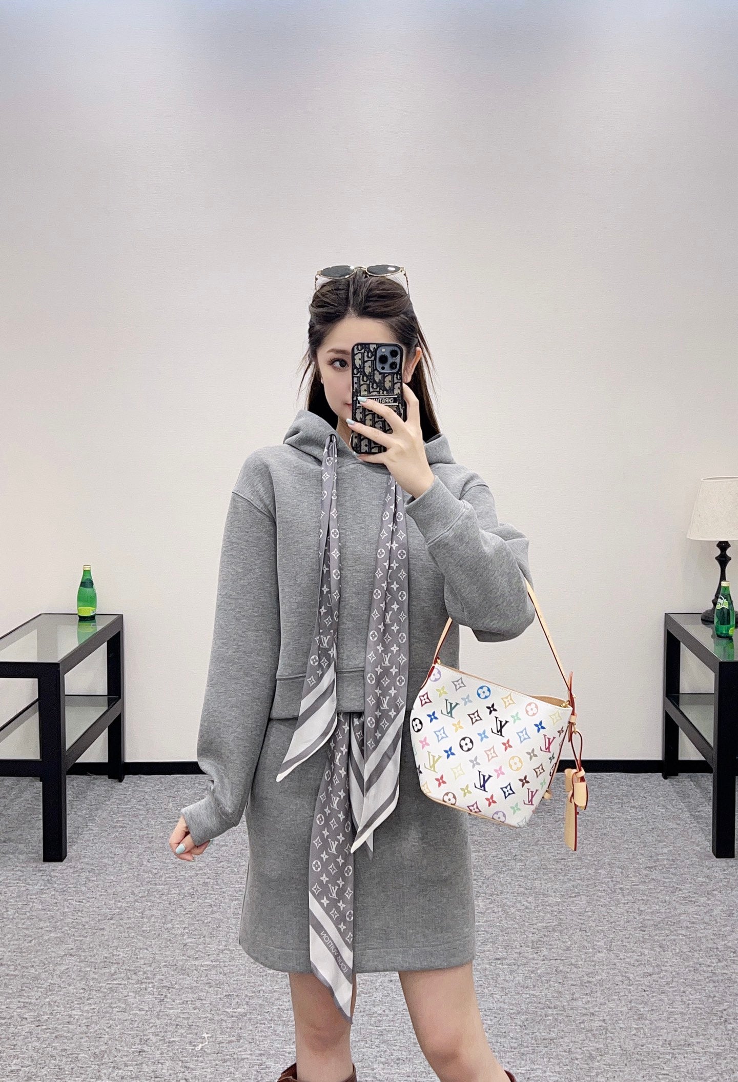 25 new products Silk sweater skirt set
