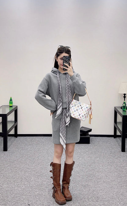 25 new products Silk sweater skirt set