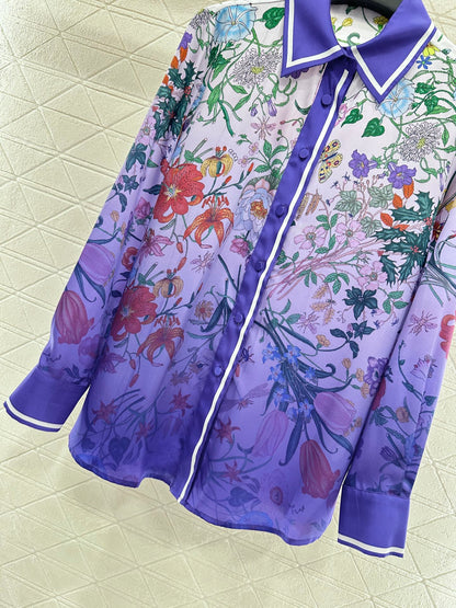 2025 New Work Long-sleeved shirt and skirt set