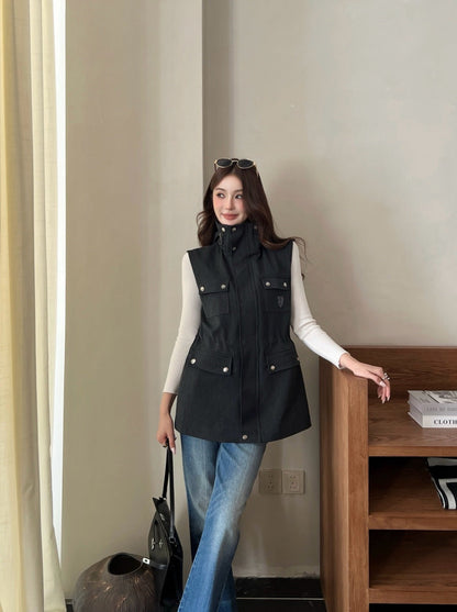 25fw embroidered vest