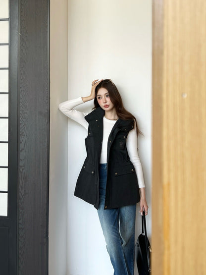 25fw embroidered vest