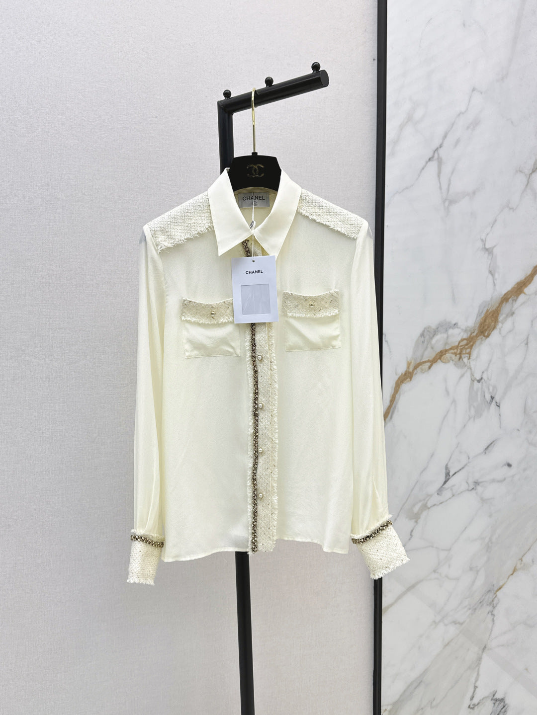 25fw woven silk shirt