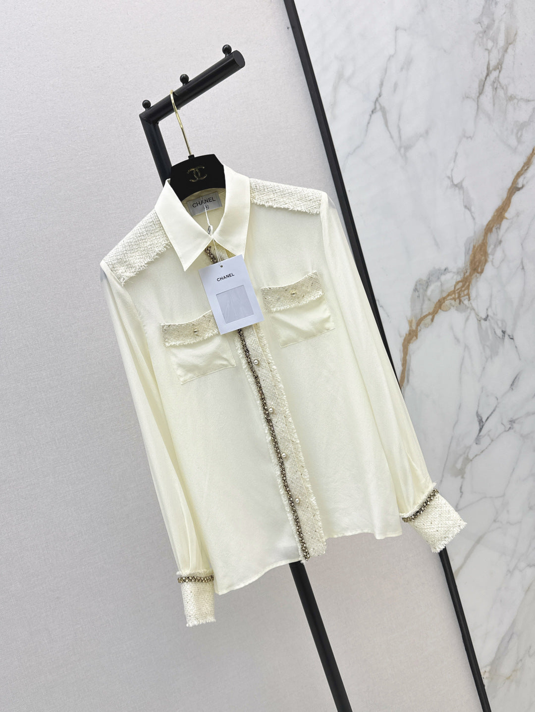 25fw woven silk shirt