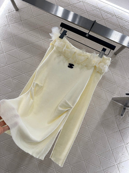 25 New Arrival Knitted Long-Sleeved Skirt Set