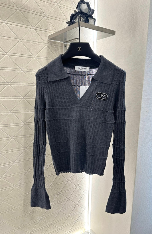 25 New Arrival Lapel Knit Top