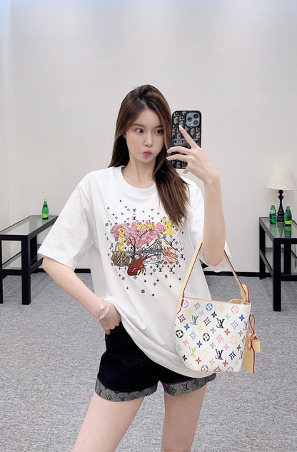 25 New Arrivals Round-Neck Embroidered Short Sleeves